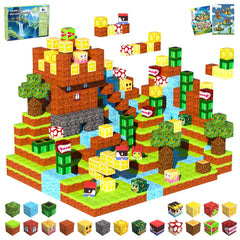 SSAWER Magnetic Blocks forest cubes kit for creative STEM building