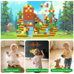 SSAWER Magnetic Blocks forest-pattern blocks inspire imaginative designs