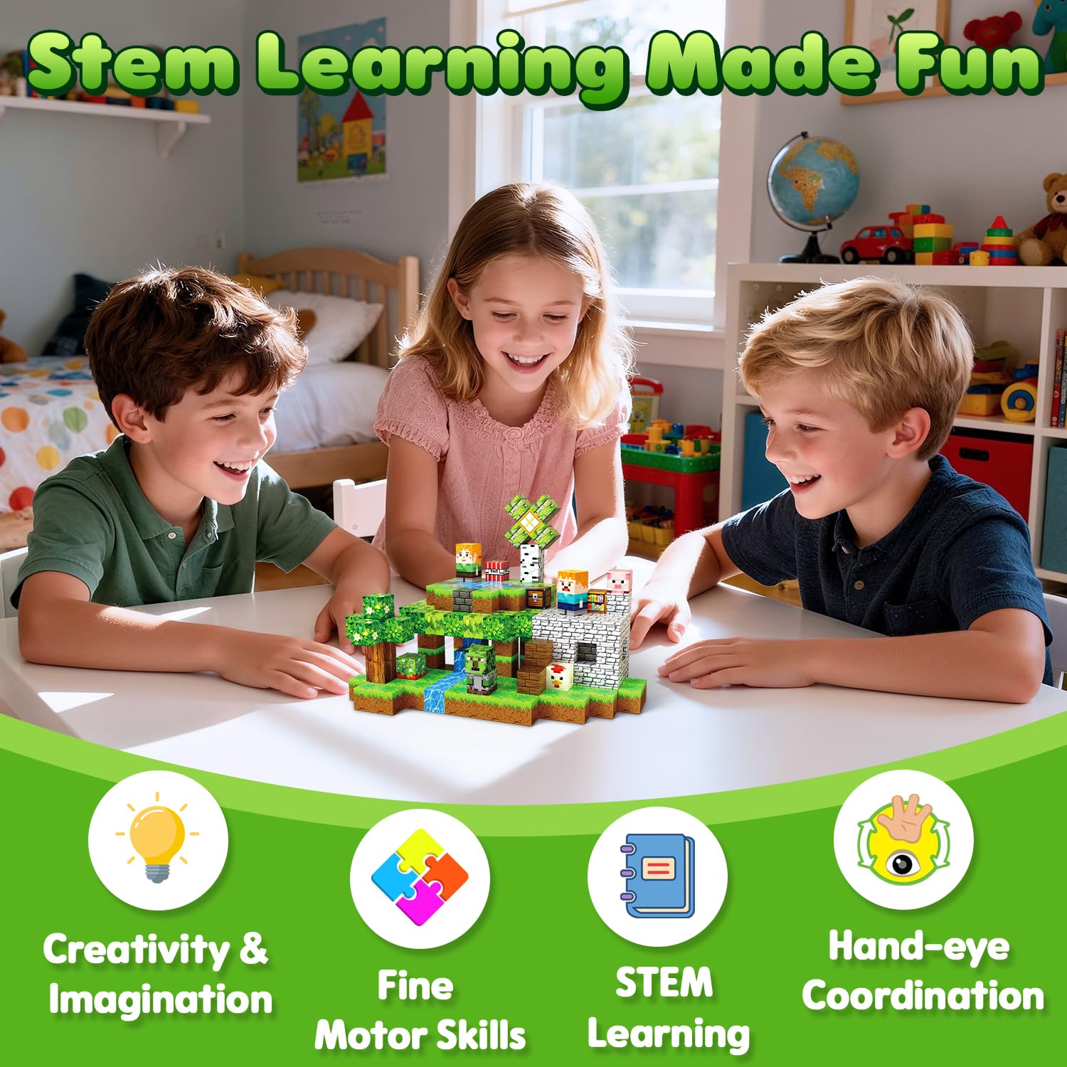 SSAWER magnetic blocks gift set ideal for holidays and birthdays.