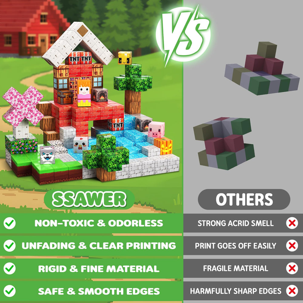 SSAWER magnetic blocks support open-ended play for limitless ideas