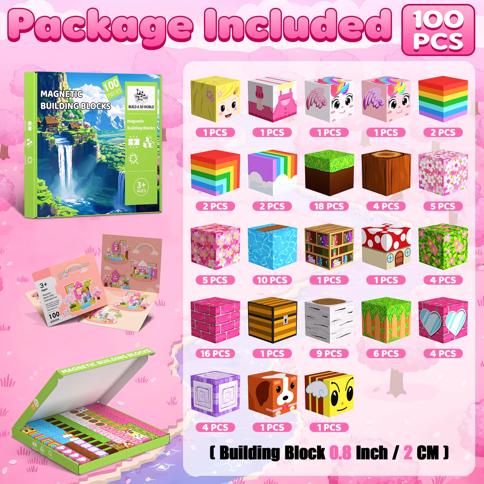 SSAWER magnetic blocks enable open-ended play and endless designs.