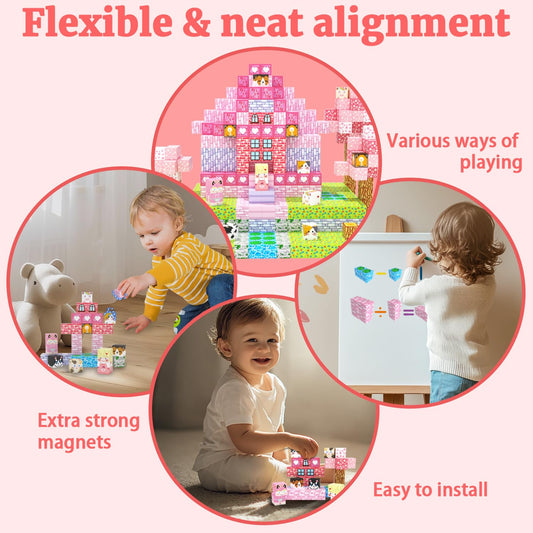 SSAWER blocks with 8 magnetic contact points encourage sturdy, imaginative structures.