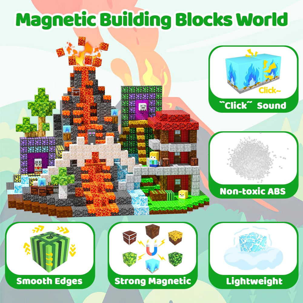 SSAWER magnetic cubes click easily for sturdy kid-built structures.