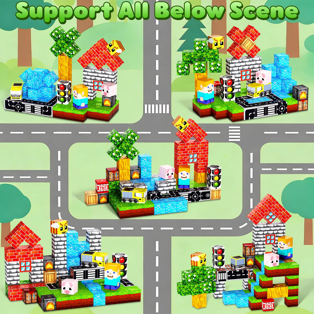 SSAWER magnetic blocks storybook included guides budding builders with fun patterns