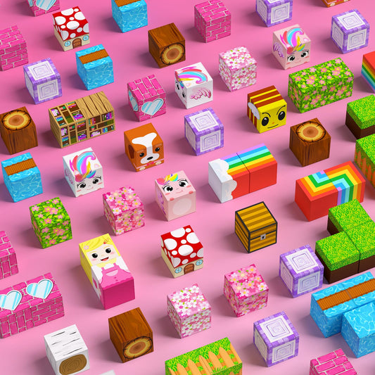SSAWER magnetic blocks with storybook included to guide imaginative construction.