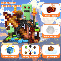SSAWER blocks and storybook guiding step-by-step patterns for imaginative building.
