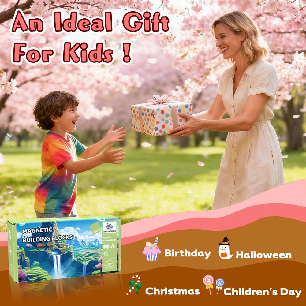 SSAWER Sakura Forest magnets help kids build sturdy structures and boost confidence.