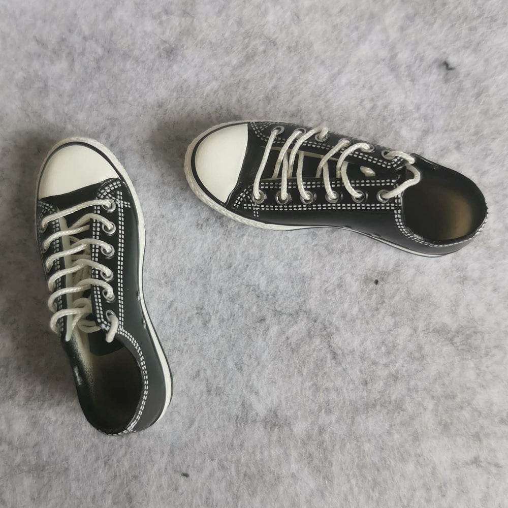 SSbeauty M 1:6 scale black shoes top view.