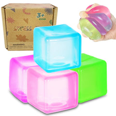 Ssqauvig blue ice cube stress ball for focus and calm