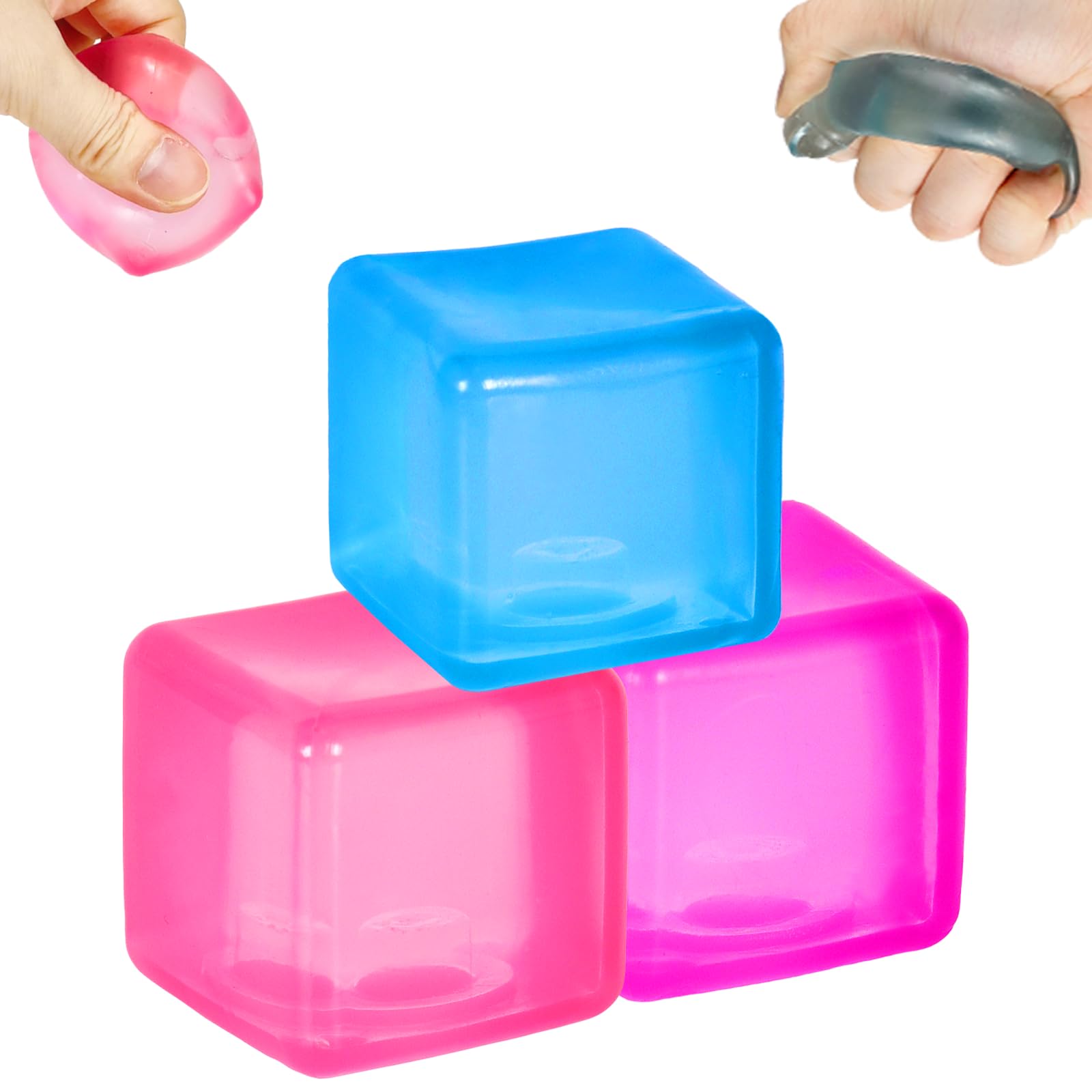 Ssqauvig ice cube stress ball blue for focused relaxation on the go