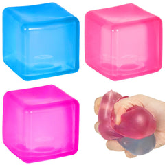 Ssqauvig ice cube stress ball on a desk makes a subtle focus aid