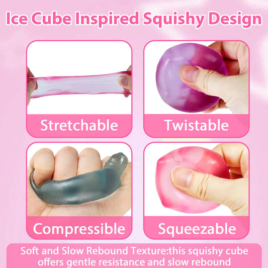 Ssqauvig ice cube stress ball purple for mindful squeezing at work