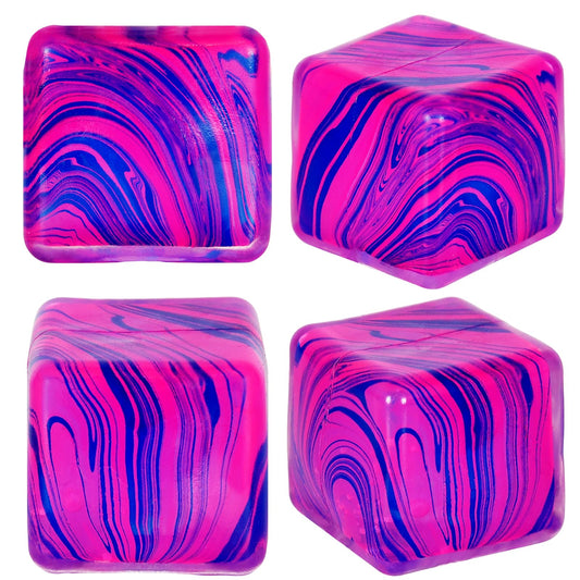 Ssqauvig squishy cube pink for discreet fidgeting at school