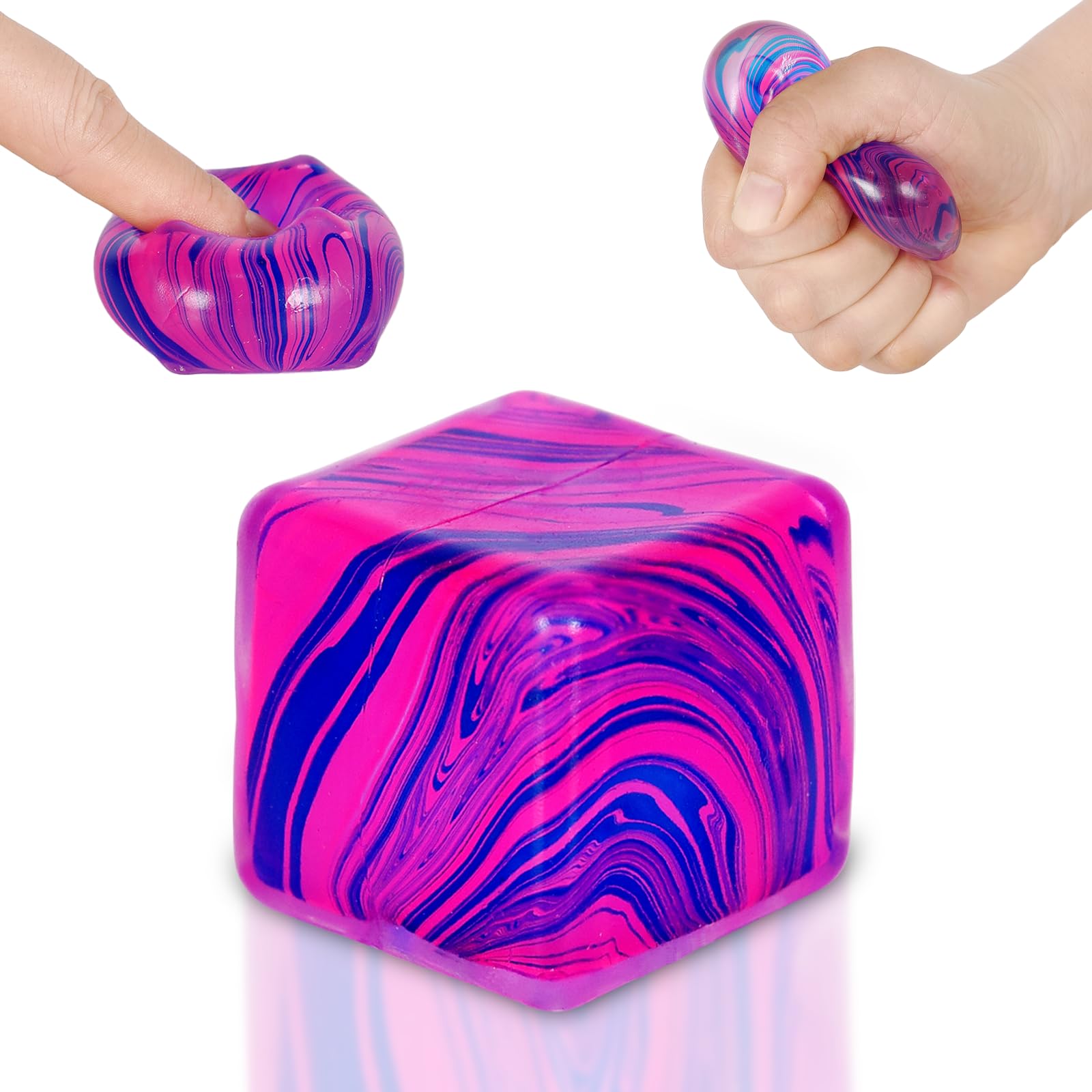 Ssqauvig Squishy Stress Cube — 1.38in Ice Cube Fidget Toy (Purple ...