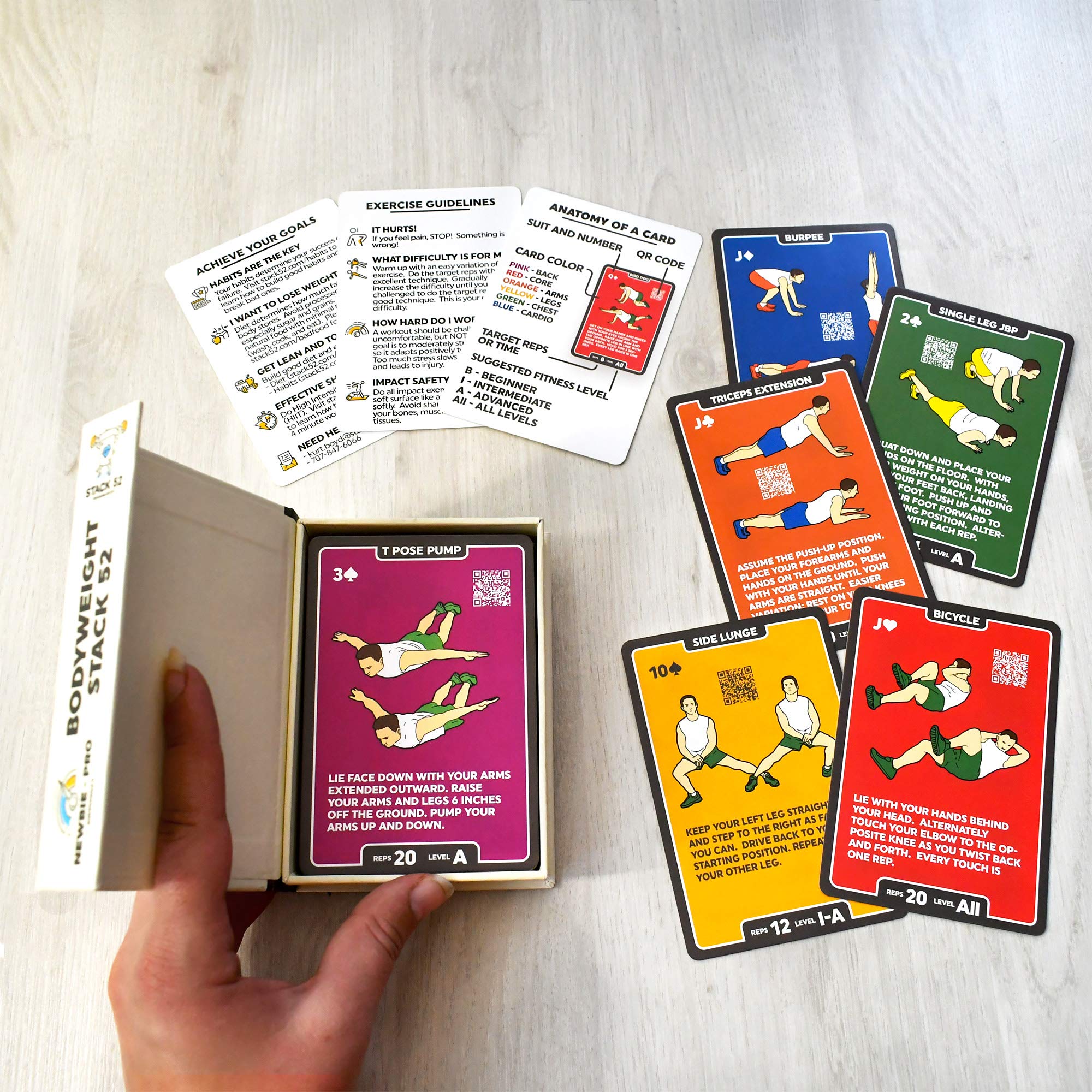 Stack 52 family friendly workout game supports solo or group play.