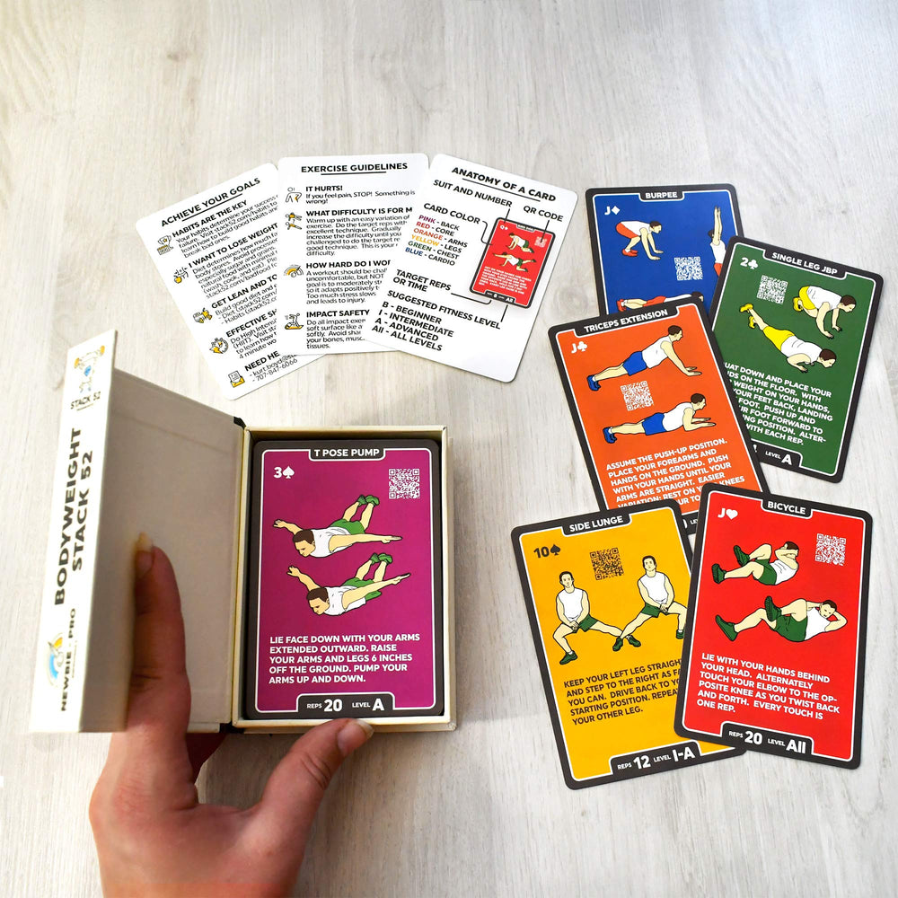 Stack 52 family friendly workout game supports solo or group play.