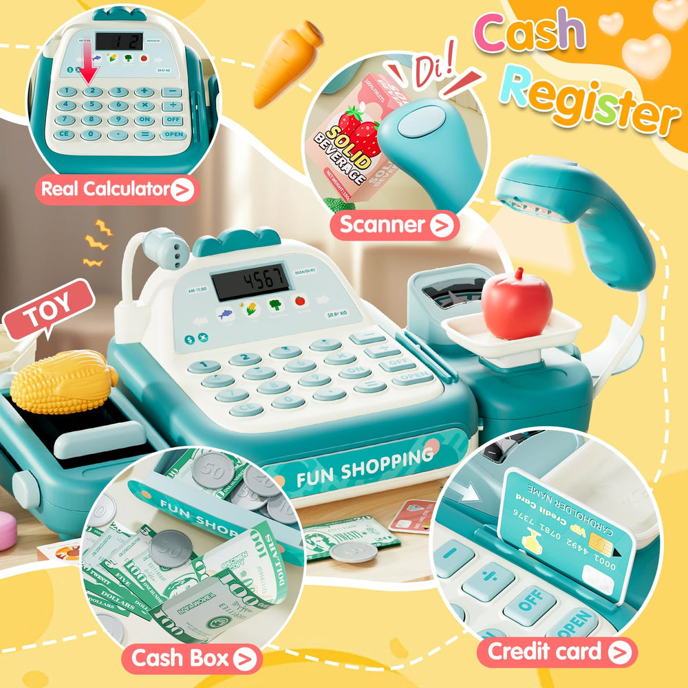 STACTCUTE built-in calculator aids basic math during playtime.