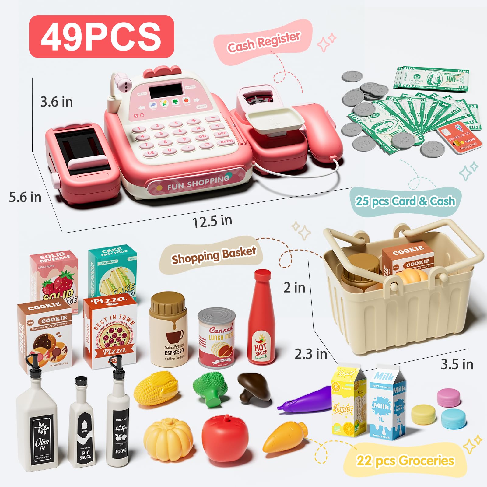 STACTCUTE conveyor belt checkout playset for immersive pretend shopping