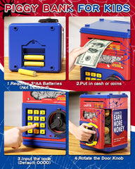 STACTCUTE piggy bank has a mute switch for quiet play and classrooms.