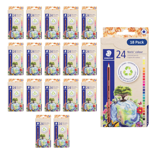STAEDTLER 18-pack color pencils front view for classroom coloring sessions.