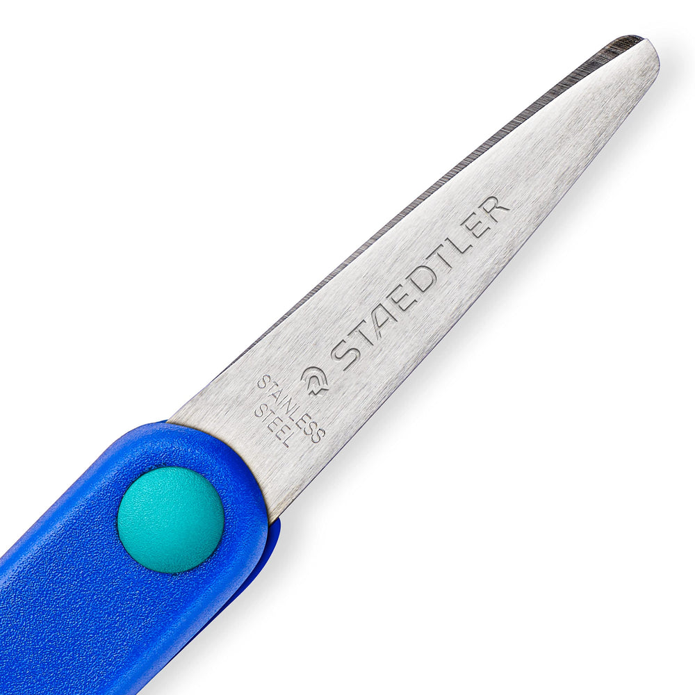Staedtler Noris Club left-handed scissors stainless steel blades for durability.