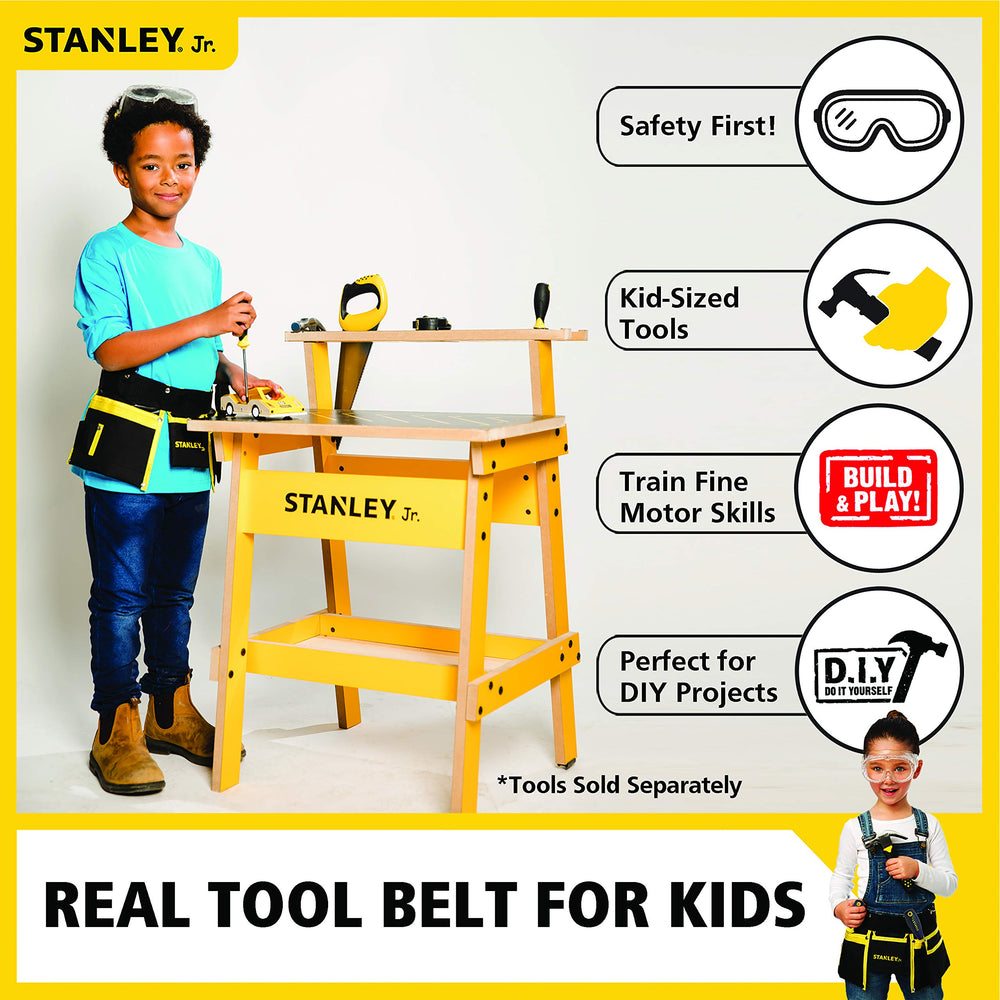 STANLEY Jr. child hands-on assembly during a pretend repair activity.