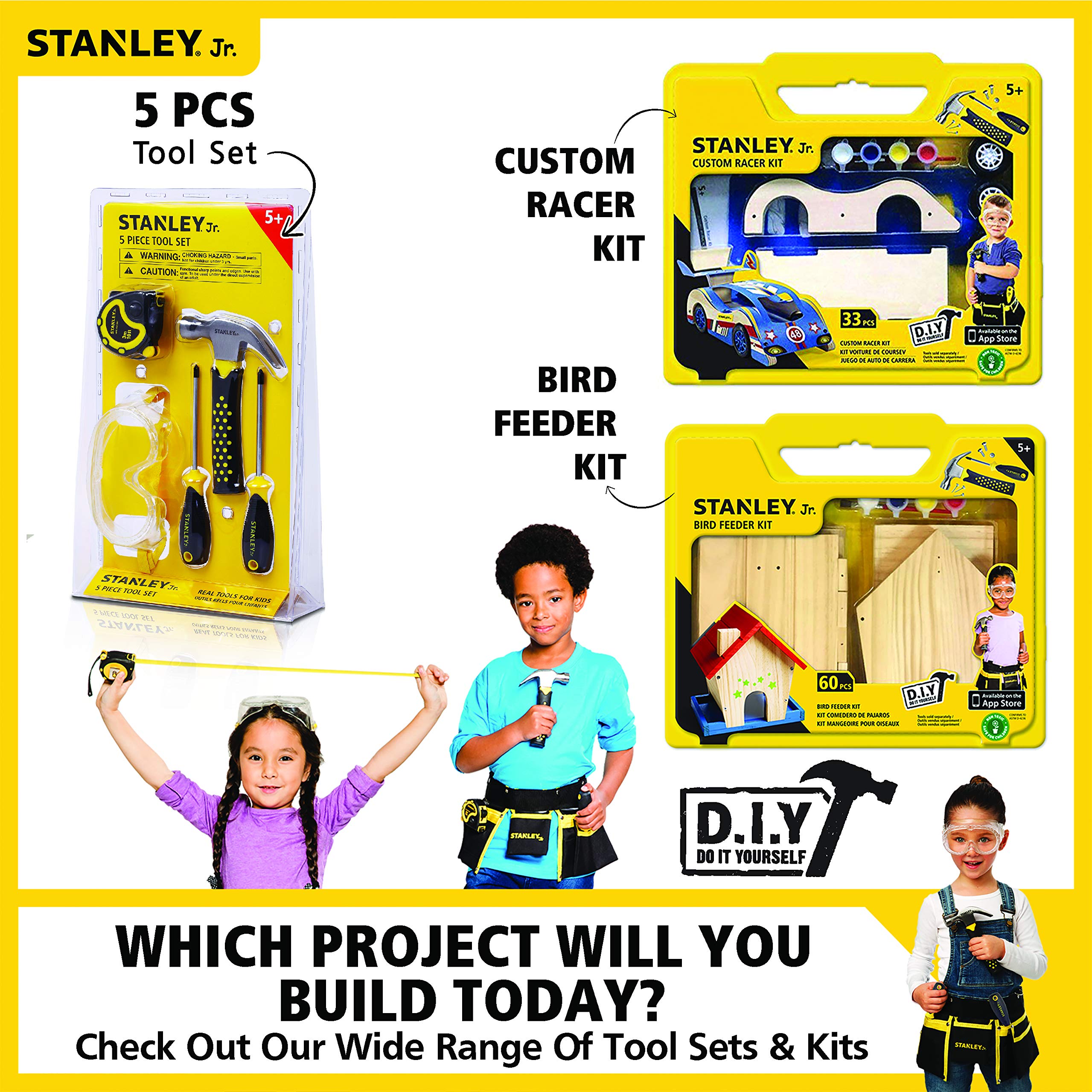 STANLEY Jr. mixed tools and belt setup ready for playtime.