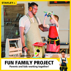 STANLEY Jr. tool belt pocket detail shows handy storage features.