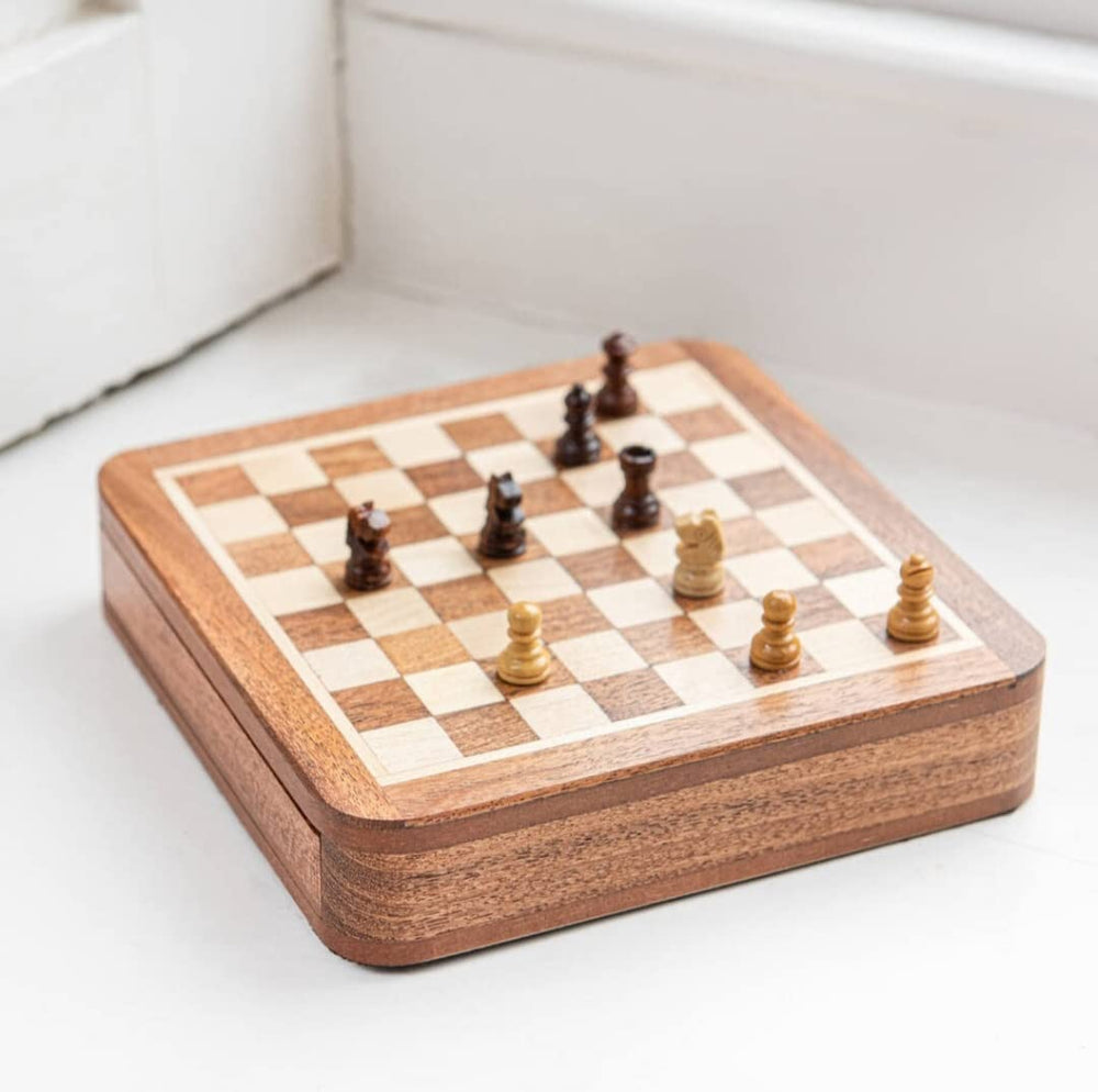 Star International magnetic chess board and pieces with PU polish for smooth, premium play.
