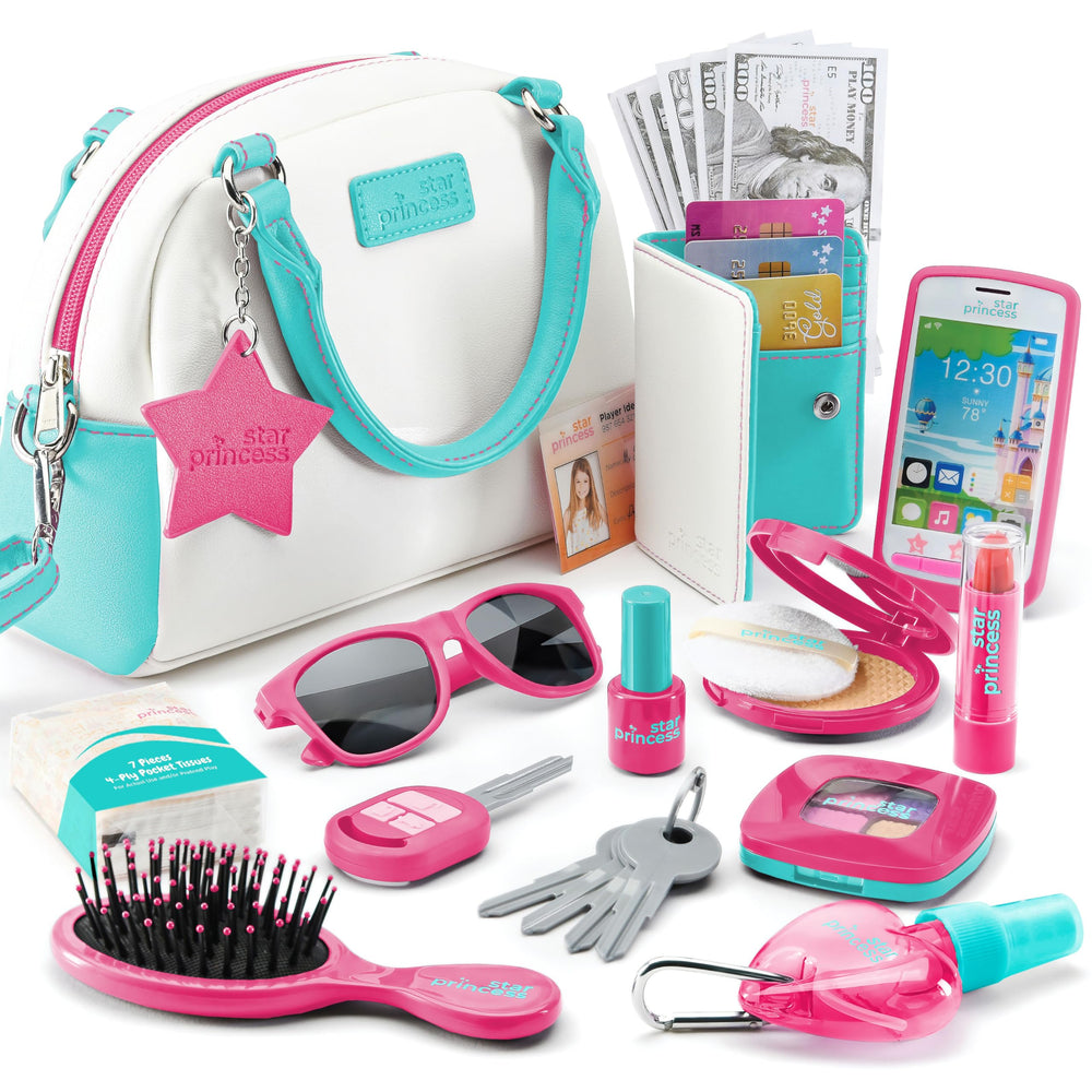 Star Princess play purse with toy phone for imaginative pretend calls and storytelling