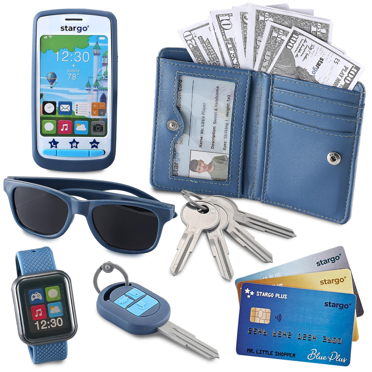 Star Princess play wallet with realistic details for imaginative pretend play.
