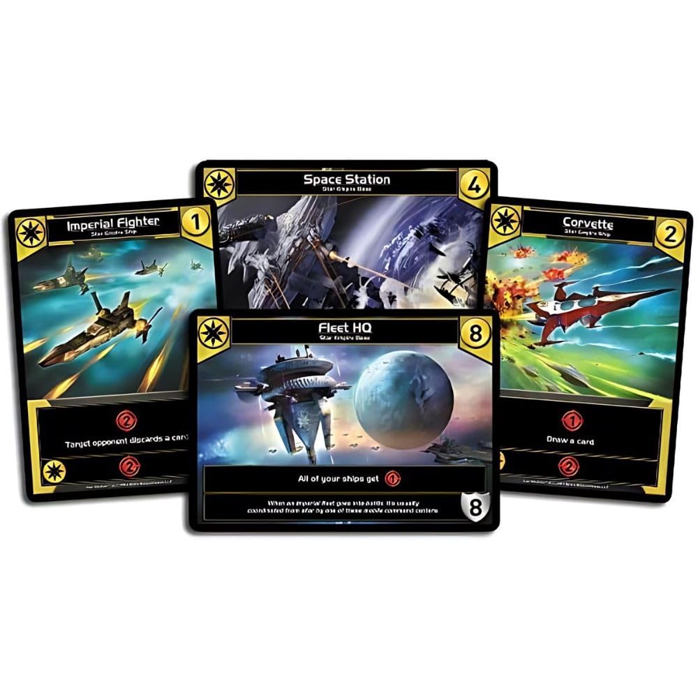 Star Realms game night table setup with friends enjoying quick, competitive play