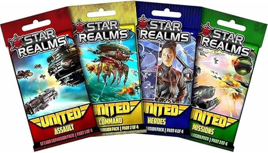 Star Realms United expansions collection highlights new commanders for varied tactical play.