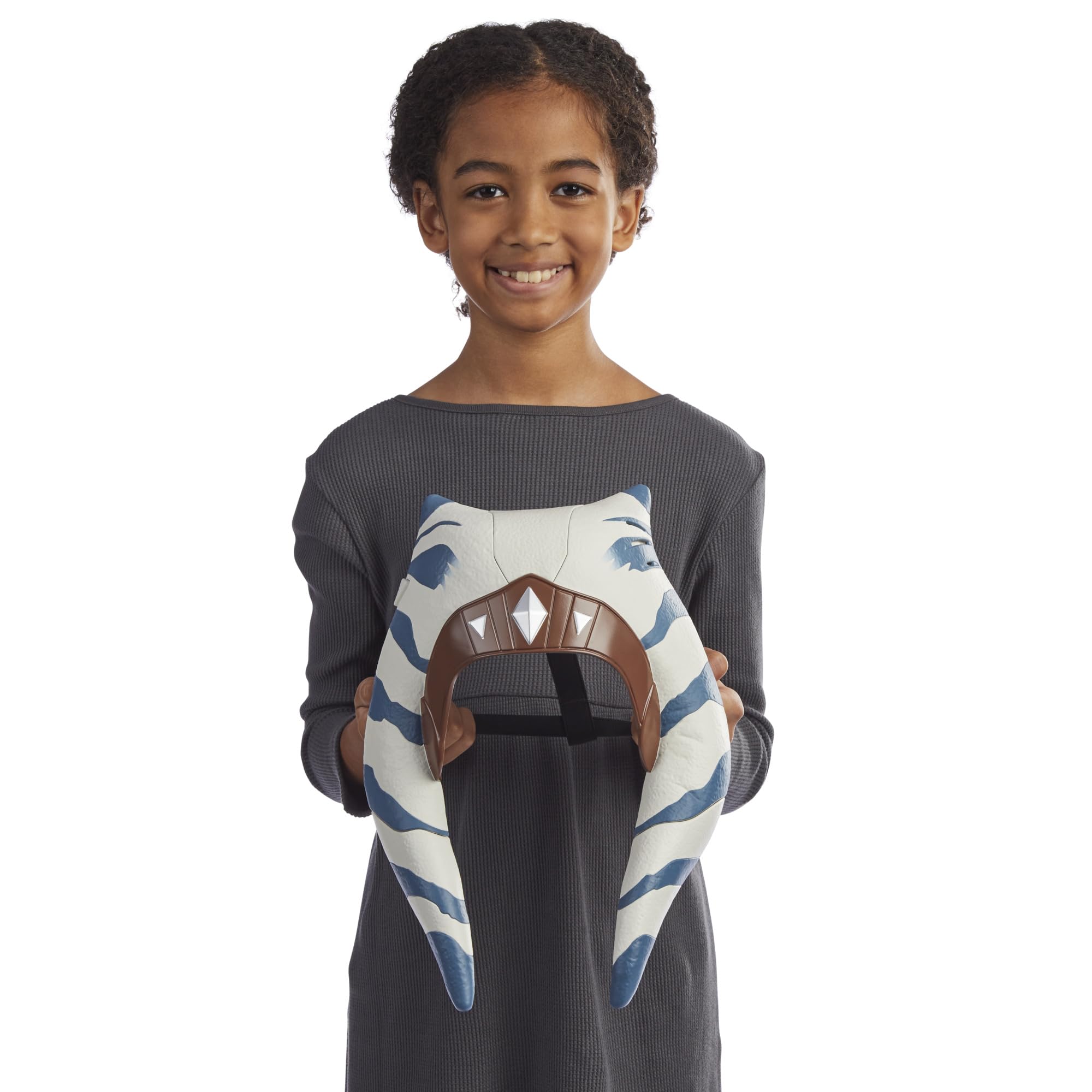 Star Wars Ahsoka Tano mask adjustable strap closeup for a secure fit