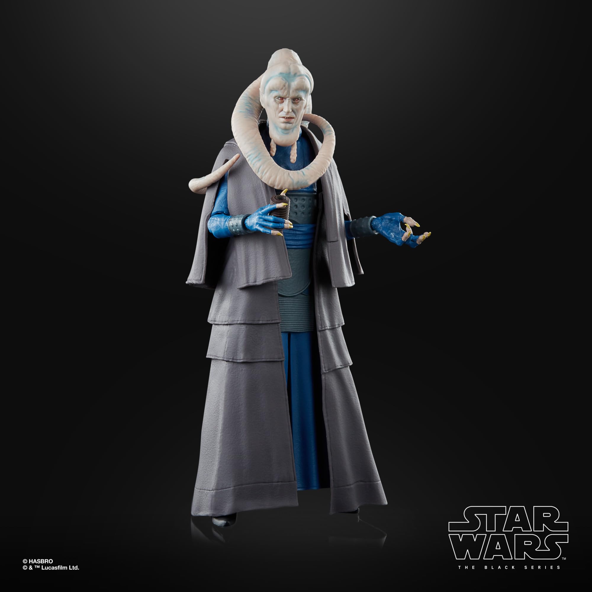 Hero display pose capture for Bib Fortuna among Star Wars figures.