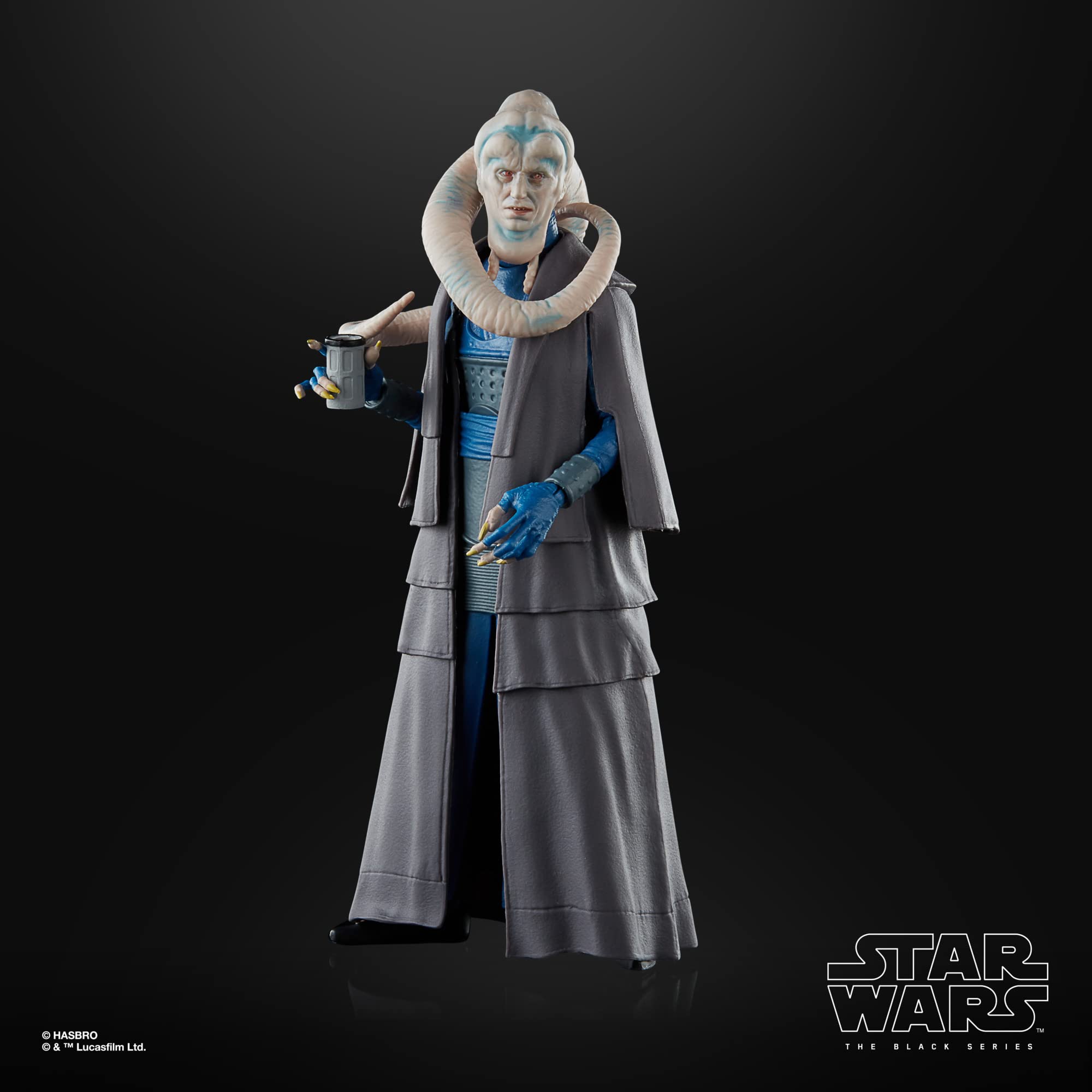 Bib Fortuna side view highlighting robe texture and silhouette.