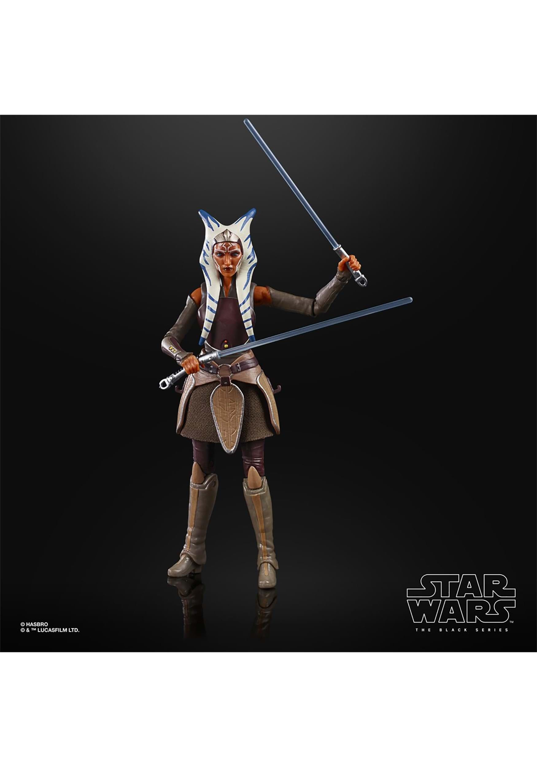 STAR WARS Black Series Ahsoka Tano head sculpt highlights authentic facial features for collectors.
