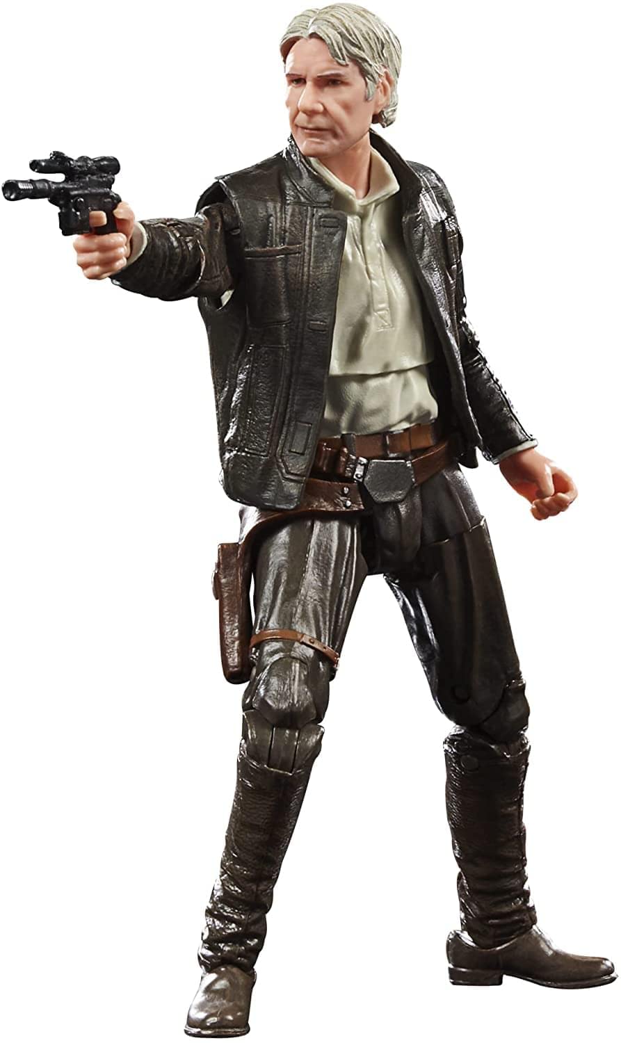 Star Wars The Black Series Archive Han Solo figure with detailed face sculpt for display.