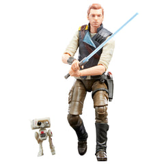 STAR WARS Black Series Cal Kestis figure, front view, detailed deco for display and collection.