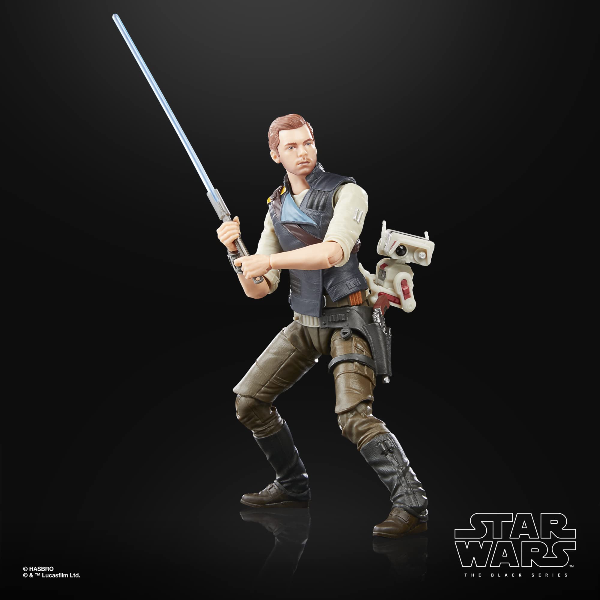 Poseable Cal Kestis figure with flexible joints for action poses.