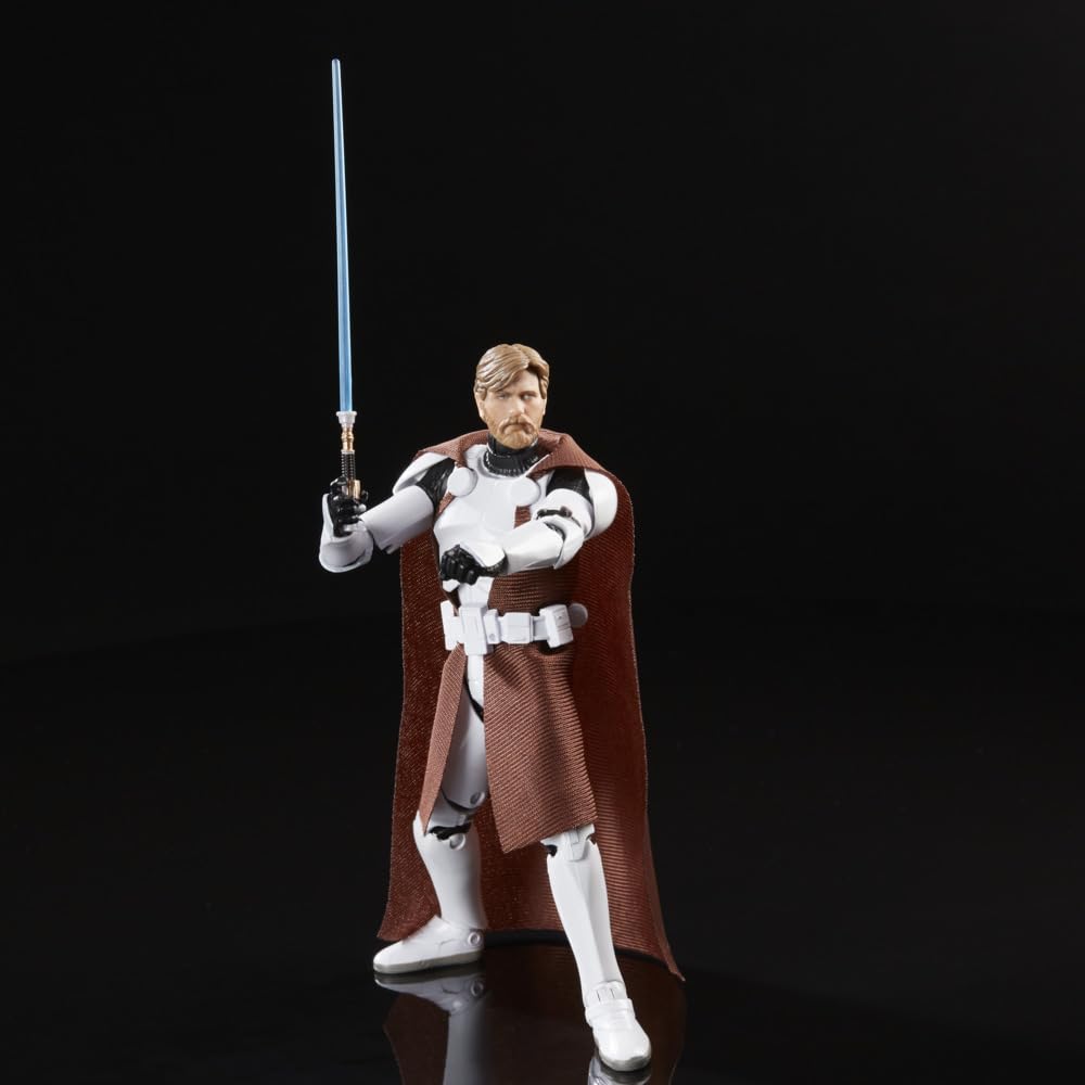 STAR WARS Black Series Clone Commander Obi-Wan 6in close-up highlights authentic sculpt.