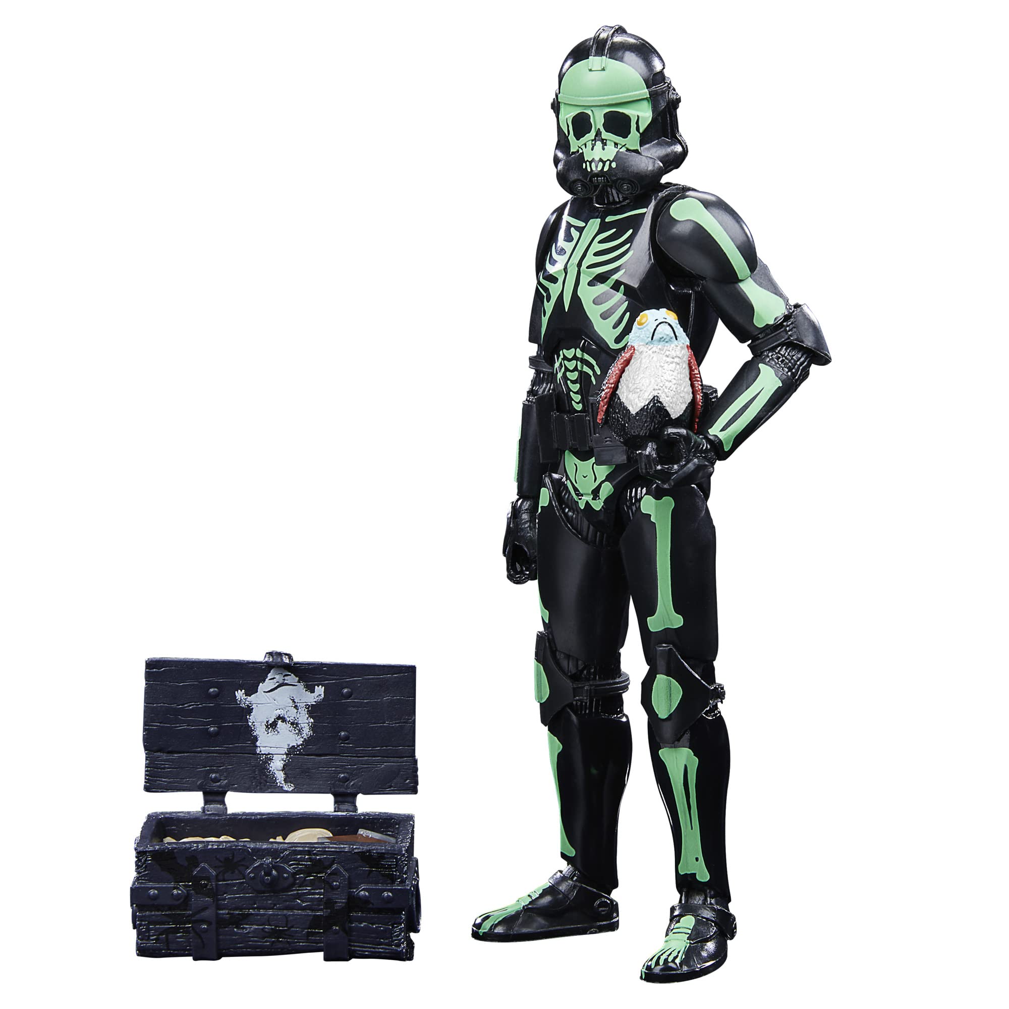 STAR WARS The Black Series Clone Trooper Halloween Edition front view for display and poseability.