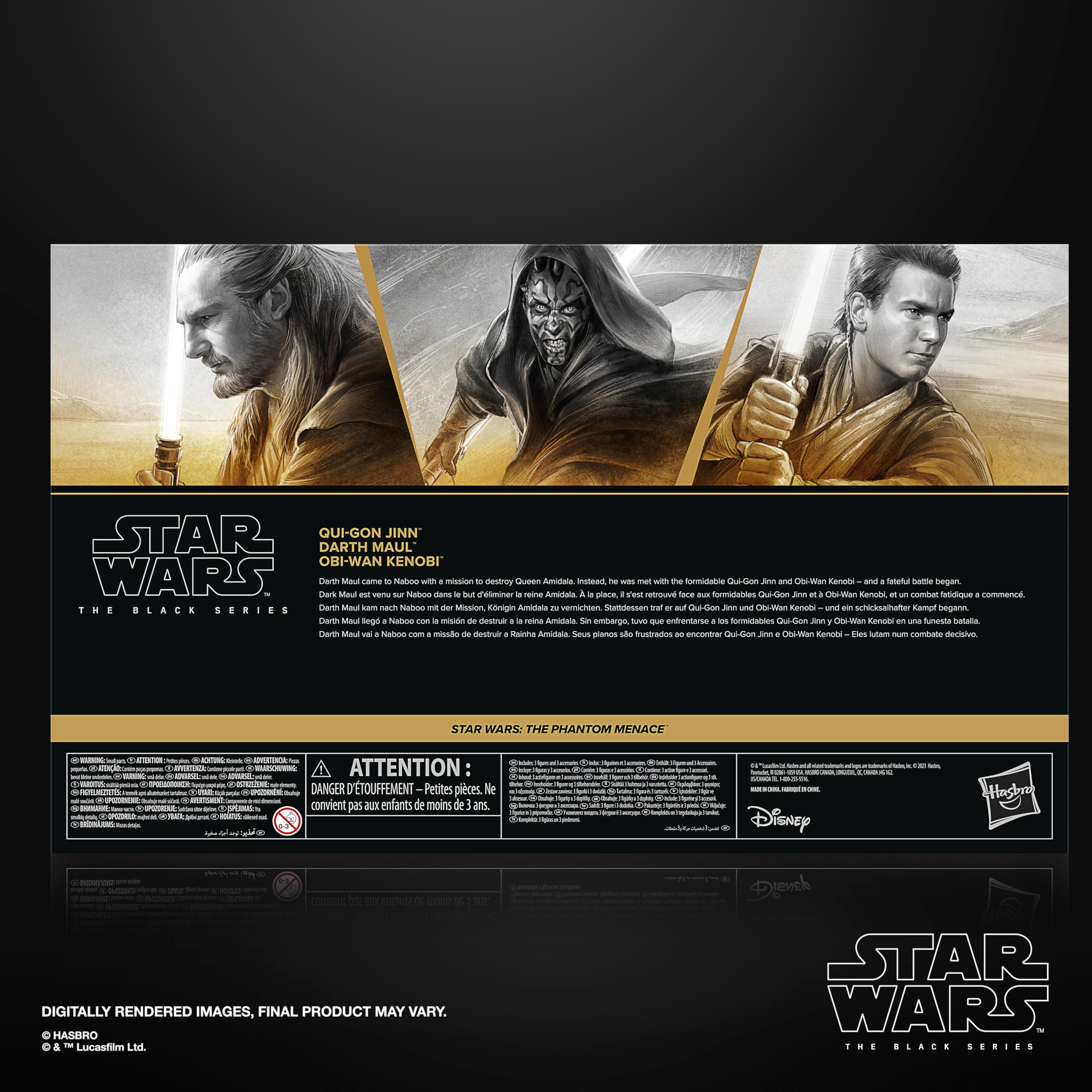 Star Wars Black Series 3-pack highlights iconic trio for display ideas.