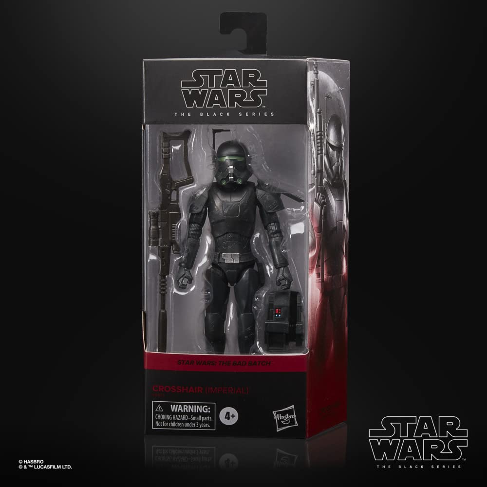 Star Wars Black Series Crosshair Imperial figure showcases compatibility with other figures.