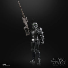 Star Wars Black Series Crosshair Imperial deco enhances collectible presence.