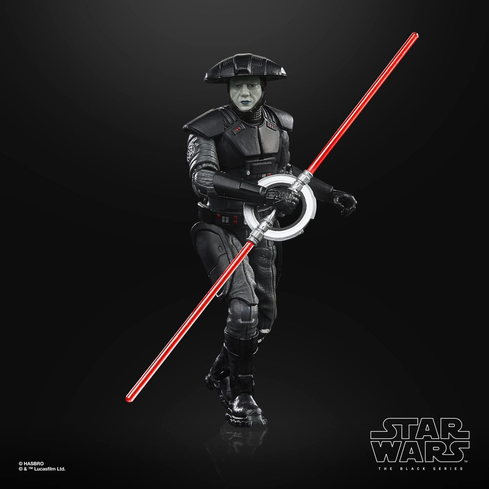 STAR WARS Black Series Fifth Brother stand included for stable shelf presentation.