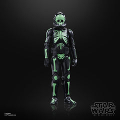 STAR WARS The Black Series packaging and figure with holiday-themed deco.