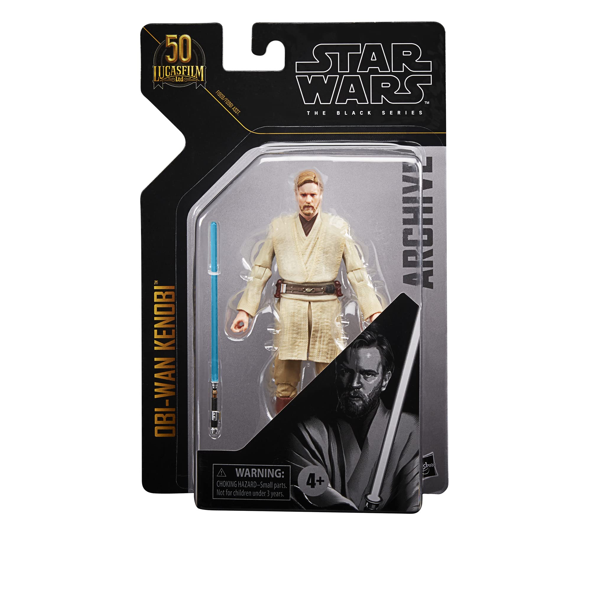 STAR WARS Obi-Wan Kenobi archive figure with detachable Lightsaber accessory.