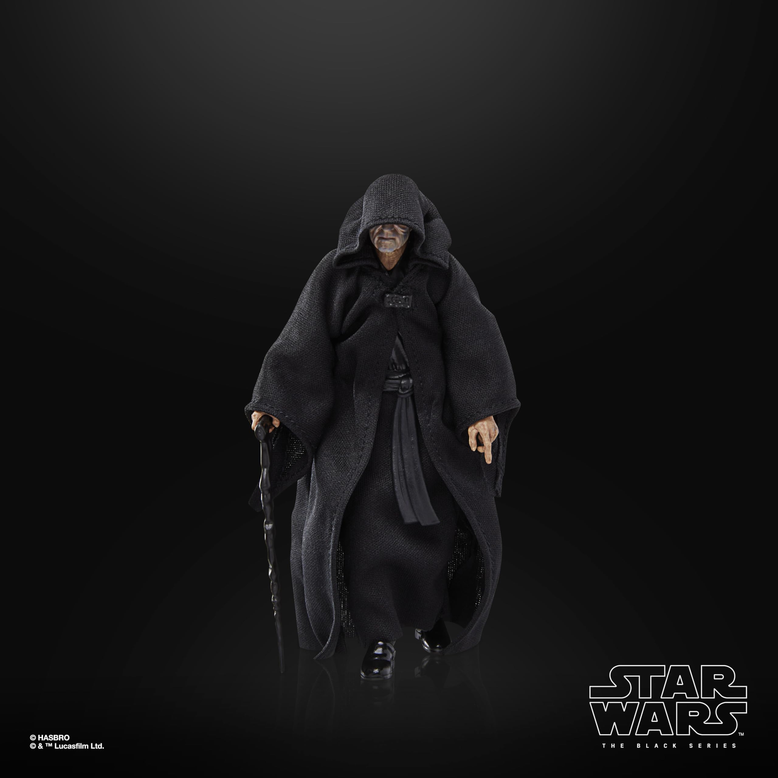 Star Wars Black Series Palpatine articulation captures dynamic posing options for dioramas.