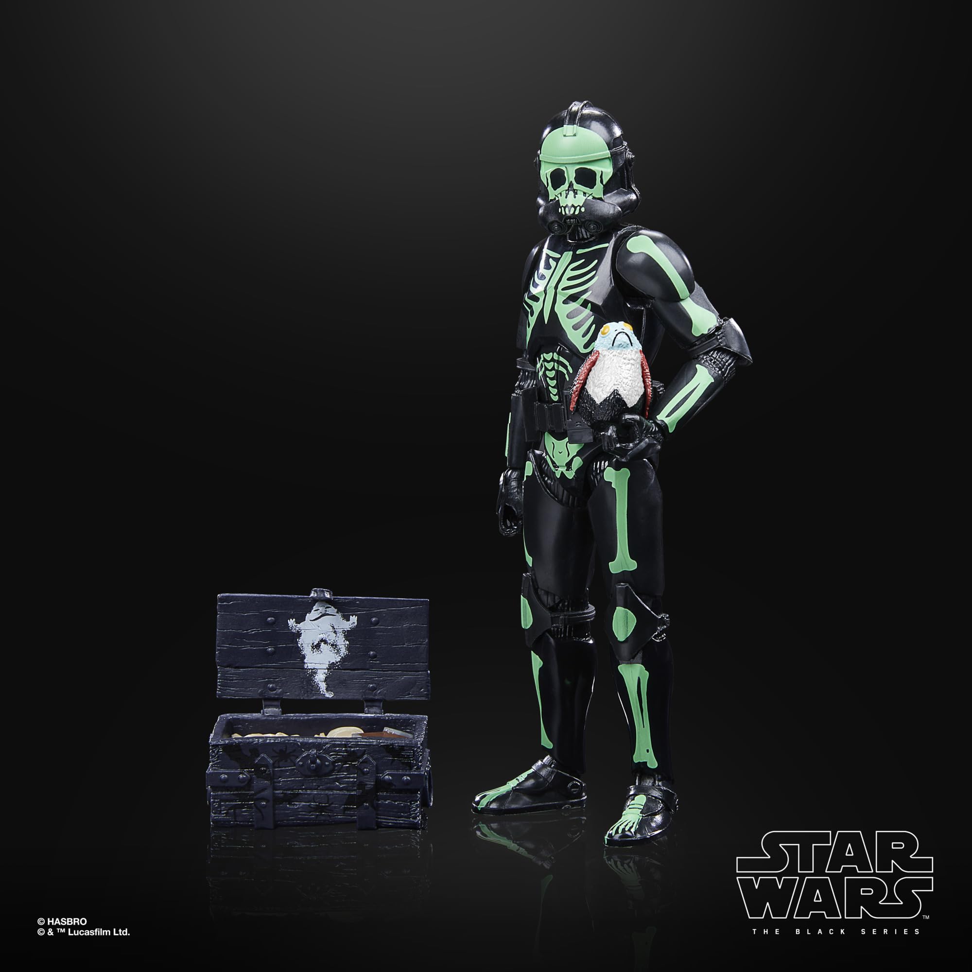 STAR WARS The Black Series Porg toy with vampire deco adds spooky charm.